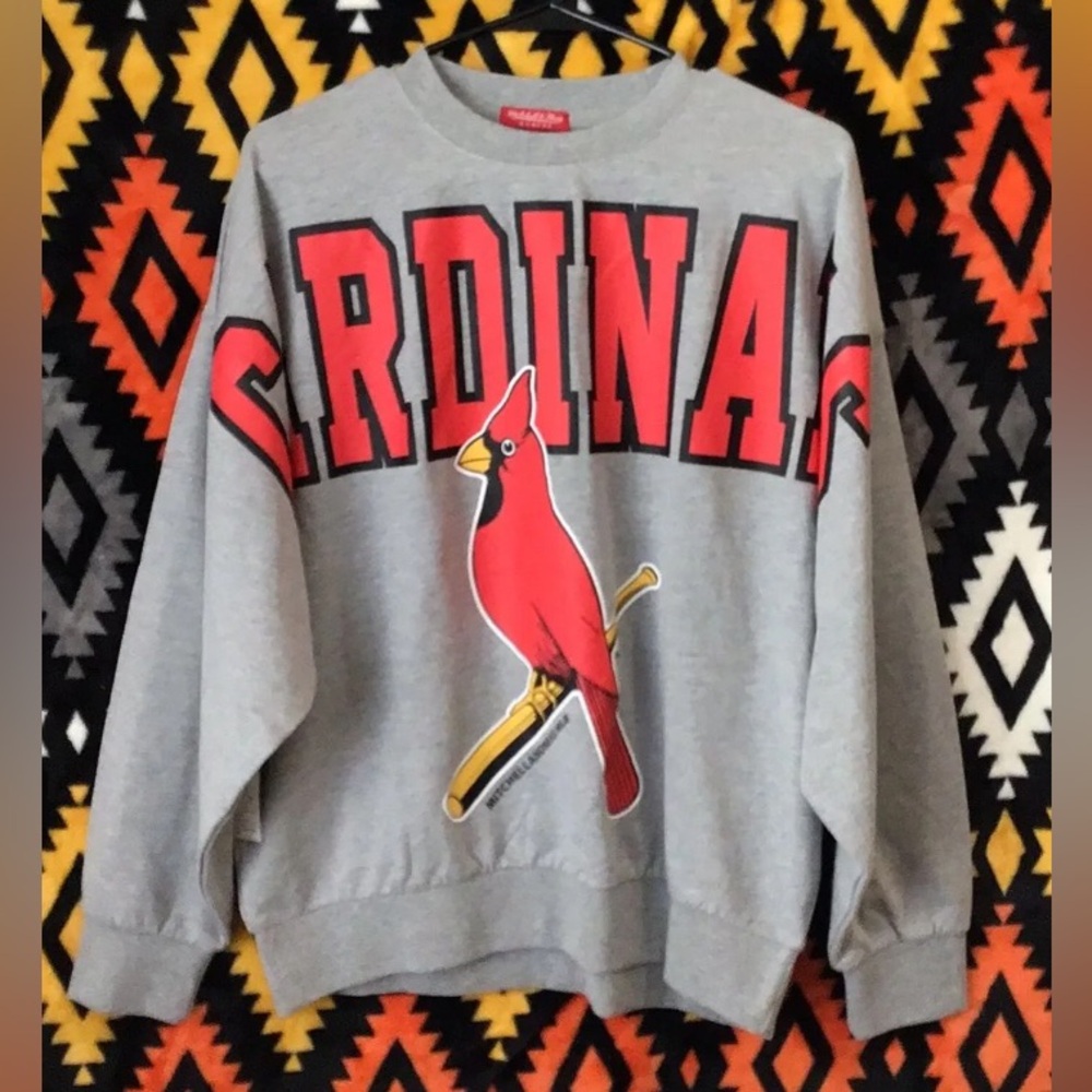NWT Mitchell & Ness Women's St Louis Cardinals Cooperstown Sweatshirt L